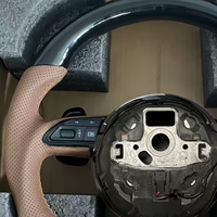 Volant personnalisé de haute qualité en cuir noir et marron pour Audi A3 8V A4 B8 B9 A5 2010 A6 C7 C8 RS3