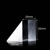 Prisme à angle droit 20*20mm, 90 degrés, en aluminium, miroir optique en verre N-BK7 pour systèmes laser et instruments optiques