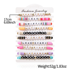 Fashion Jewelry Letter <b>Beaded</b> <b>Bracelets</b> Colorful Polymer Clay Alphabet Charm Women Gift Accessories - Product Image 4