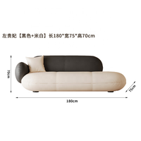 Fauteuil deux places en velours de style impérial chinois moderne, idéal pour chambre à coucher, salon, canapé paresseux, lit de repos pour hôtel, lit de beauté, auberge.
