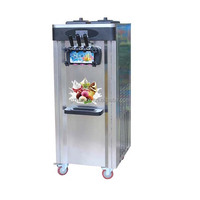 Machine à glace molle trois saveurs avec options fruits, lait, noix et soja, en acier inoxydable, capacité 20L/H, prix usine