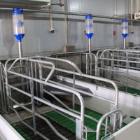 Cage de mise bas pour porcs européenne, enclos d'élevage avec mangeoire humide et sèche pour porcs et buse d'abreuvement pour porcs