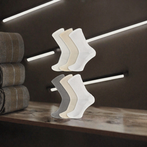 Chaussettes de sport unisexes en coton fin, unies, à compression de la voûte plantaire, haute élasticité, avec revers respirant, pour le quotidien et le sport - Product Image 3