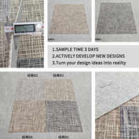 Carrelage de Moquette en Nylon Ignifuge Auto-Adhésif Design Moderne Absorption Acoustique pour la Maison Résistant à l'Eau 50x50 600x600 Carreaux de Puzzle