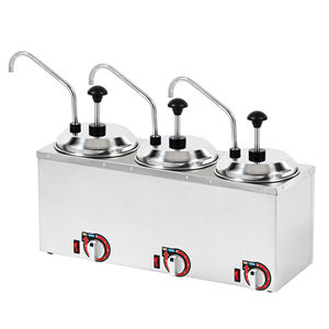 Calentador de Salsas Comercial de 4.3QT, Dispensador Eléctrico de Queso para Nachos de 600W, Bomba de Acero Inoxidable 86-194 ℉   para Hot Fudge Chili Caramel - Product Image 4