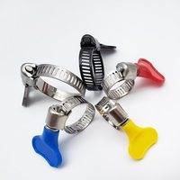 Collier de serrage réglable en acier inoxydable à manivelle pour tuyau de gaz GPL, avec poignée en plastique, raccord pour tube de gaz domestique