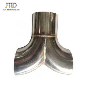JTLD SS304 Tubo de escape en <span class=keywords><strong>Y</strong></span> Codo Curva <span class=keywords><strong>Pip</strong></span> Butt Weld Silenciador de tubo de escape de automóvil Gira - Product Image 4
