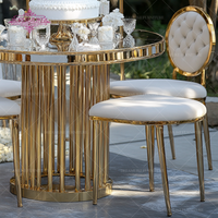 Présentoir à Gâteaux de Mariage Style Lustre en Cristal Miroir, Ensemble de Présentation pour Table de Desserts, Utilisation Hôtelière et Extérieure, Tables à Gâteaux de Mariage