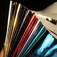 Tissu Rexine Métallique Brillant Réfléchissant Miroir 0,7 mm Synthétique Cuir Artificiel TPU pour Chaussures Matériaux Fabrication de Sacs