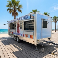 Camion de restauration professionnel, remorque de cuisine mobile personnalisée, équipement en acier inoxydable, chariot de concession, stand de nourriture de rue