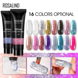 Rosalind Long Lasting Nail Art Disco Glitter 15g Uv Poly Gelpolish Extension Gel Polish Glue For Extending Finger Length Acrylic