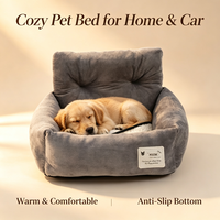 Siège auto portable pour animaux de compagnie avec poignée, cage pliable pour chien, lit confortable pour chat, transporteur de voyage pour chiens et chats, transporteur pour animaux de compagnie