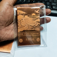 Barre ronde en cuivre pur de qualité investissement 999, bloc de 1 kg, services de soudage et de cintrage