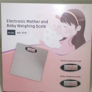 Balance électronique pour mère et bébé MB3021, rectangulaire, antidérapante, alimentée par batterie, mesure du poids pour usage domestique - Product Image 1