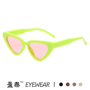 แว่นตา แว่นกันแดดทรงแคทอาย กรอบสีน้ำตาล เลนส์พีซี ยูวี 400 แฟชั่นสตรี - Product Image 4