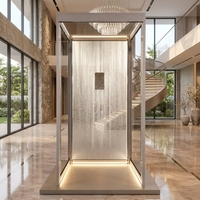 Panneau de plafond décoratif en métal sur mesure avec miroir, pour cabine d'ascenseur de luxe pour passagers de villa et hôtel