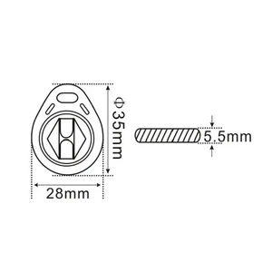 <span class=keywords><strong>Tk4100</strong></span> EM4100 ABS <span class=keywords><strong>Key</strong></span> Fob thẻ chìa khóa cho hệ thống an ninh điện tử - Product Image 3