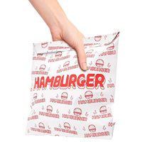 Sac en papier d'aluminium imprimé personnalisé avec logo, résistant à la chaleur et à la graisse, pour emballage de burgers et plats à emporter, idéal pour le barbecue