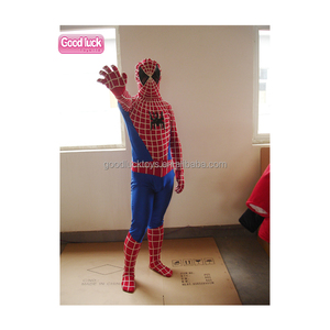 Traje de Mascota de <span class=keywords><strong>Spiderman</strong></span> hecho a mano para adultos, diseño personalizado de poliéster elástico para fiestas de Año Nuevo, hecho en China - Product Image 1