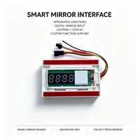 Contrôleur de miroir intelligent éclairé 12V 60W avec fonction de variation de couleur, de réglage de la température et de minuterie, et interrupteur à capteur tactile