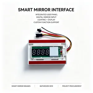 Tek Renk Karartma Özellikli, Zaman ve Sıcaklık Fonksiyonlu Dokunmatik Sensörlü Anahtar 12V 60W Işıklı Akıllı Ayna Kontrol Cihazı - Product Image 2