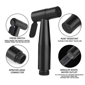 Rociador de mano para inodoro o pared, cabezal pulverizador para bidé, chorro de limpieza manual para inodoro - Product Image 4