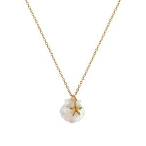 Summer Style Beach Starfish Dolphin Shell DIY Pendentif <span class=keywords><strong>Collier</strong></span> en acier inoxydable plaqué or 18K Couleur Préservation <span class=keywords><strong>Collier</strong></span> Nom - Product Image 6