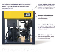 Compresseur d'air à vis 20kw 22kw 37kw Mexique Compresseur d'air à aimants permanents avec sécheur