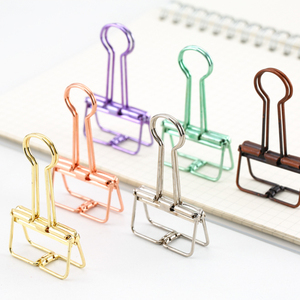 Nhà Máy Bán Hàng Trực Tiếp Tùy Chỉnh Hollow out Hình Vuông Sáng Tạo Trường Gấp Lại Kim Loại Giấy Chất Kết Dính <span class=keywords><strong>Clip</strong></span> - Product Image 5