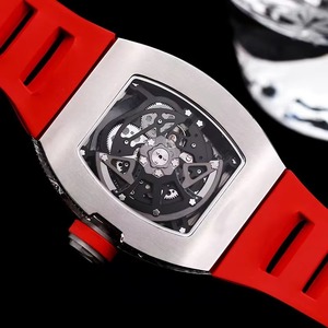 New Arrival Luxury Mechanical <b>Watch</b> for Men Tonneau Shape <b>Skeleton</b> <b>Automatic</b> Movement Full Diamond Iced Out Sport Wristwatch - Product Image 4