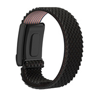 Bracelet ajustable en nylon tressé élastique avec capteur intelligent, texture tissée anti-transpiration, pour Whoop 4.0/5.0