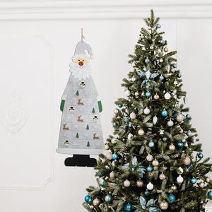 Calendrier de l'Avent en feutre polyester avec poches, décoration murale de Noël, 24 jours, décorations de porte de Noël réutilisables - Product Image 6