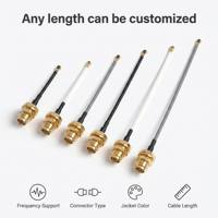 Câble coaxial SMA femelle traversant vers U.FL Pigtail 1,13 mm, Jumper RF à faible perte DC-6GHz, Mini connecteur RF pour routeur WiFi et IoT
