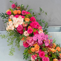 Chemin de Table Floral Artificiel « Promise » pour Mariage, Composition Florale en Rangée pour Décoration de Mariage