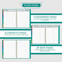 Libreta Planificadora para Estudiantes con Cubierta de Cuero Encuadernada en Espiral A5, Impresión CMYK, Logotipo en Lámina Dorada Ecológica, Diseño Personalizado, 80 Hojas, Oficina