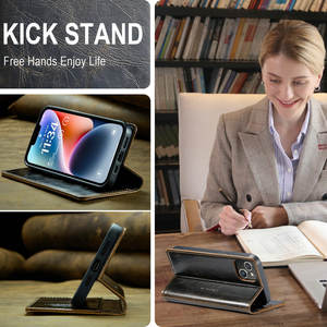 เคสหนัง <span class=keywords><strong>CaseMe</strong></span> Crazy Horse สำหรับ <span class=keywords><strong>iPhone</strong></span> 14 Pro Max เคสโทรศัพท์มือถือแบบกระเป๋าใส่บัตร สำหรับ <span class=keywords><strong>iPhone</strong></span> 14 13 12 Pro Max Xr <span class=keywords><strong>Xs</strong></span> 7 8 Se - Product Image 3