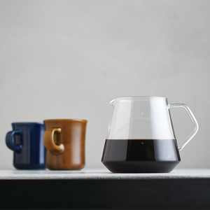 Caraffa per Caffè in Vetro Borosilicato Fatta a Mano 450ml/700ml Classica ed Ecologica per Caffè e Tè - Product Image 2