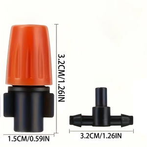 Kit de Riego por Aspersión Naranja, Microaspersor de Plástico de 1/2 Pulgada, Interfaz Ajustable, Eficiente en el Consumo de Agua, Enfriamiento por Nebulización para Jardín Exterior - Product Image 5