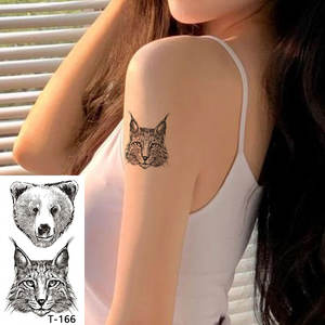 Tatouages temporaires autocollants personnalisables pour femmes, 105*60 mm, imperméables, colorés, avec divers motifs d'animaux marins, d'animaux océaniques - Product Image 2