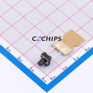 TSB06153-075B832BA-L2000 Tactile Switch Through hole,6.1x6.1mm Switch Single Pole Single Throw Round Button 2.5N 6.1mm - Product Image 1