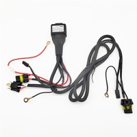 Câblage H4 H4-3 HID LED 35W/55W avec faisceau de câblage, lentille bi-xénon, projecteur bi-LED, câble pour feux de route/croisement, 2 lampes OLIVER pour voiture