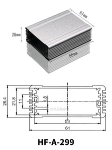 Caja de Aluminio Extruido para Electrónica, Carcasa con Disipador de Calor, Extrusiones de Aluminio - Product Image 2
