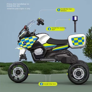 Moto électrique pour enfants, tricycle à 3 roues rechargeable, <span class=keywords><strong>jouet</strong></span> à roulettes pour garçons et filles, moto à batterie pour tout-petits - Product Image 5