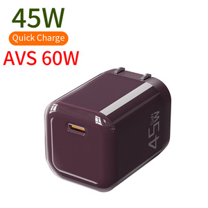 Chargeur rapide UL ETL Mini Cube Pd 45W, prise US, <span class=keywords><strong>adaptateur</strong></span> <span class=keywords><strong>secteur</strong></span> USB-C 60W avec PD 3.2 et AVS pour <span class=keywords><strong>iPhone</strong></span> 18 <span class=keywords><strong>Pro</strong></span> <span class=keywords><strong>Max</strong></span> - Product Image 1