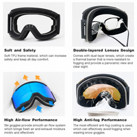 Lunettes de ski personnalisées en gros avec verres polarisés, protection UV, photochromiques, pour sports de neige, lunettes de snowboard OTG