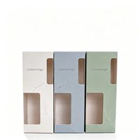 Pochette cadeau en papier recyclable avec fenêtre, logo/couleur/matériau/insert personnalisés, emballage de luxe écologique, pelliculage mat, éponge