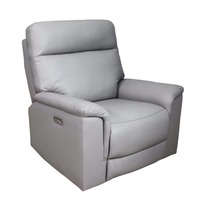 Fauteuil inclinable relaxant moderne en cuir à fonction unique, réglable, avec repose-pieds, manuel, pour salon, ensemble de canapés inclinables