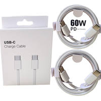 Câble de charge rapide USB-C vers USB-C 60W de haute qualité pour iPhone 17, 16, 15 Pro Max, 14 – Chargeur mural et câble de données USB-C