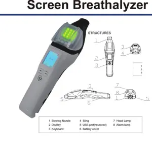 Cầm tay di động rượu Tester LCD kỹ thuật số người tiêu dùng breathalyzer độ chính xác cao rượu Tester