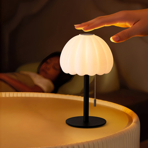 Lampe de bureau LED rechargeable à télécommande tactile avec cordon de serrage, lumière <span class=keywords><strong>douce</strong></span>, ambiance RGB, <span class=keywords><strong>veilleuse</strong></span> de chevet - Product Image 1